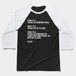 //9-5 LIFE REMINDER Baseball T-Shirt